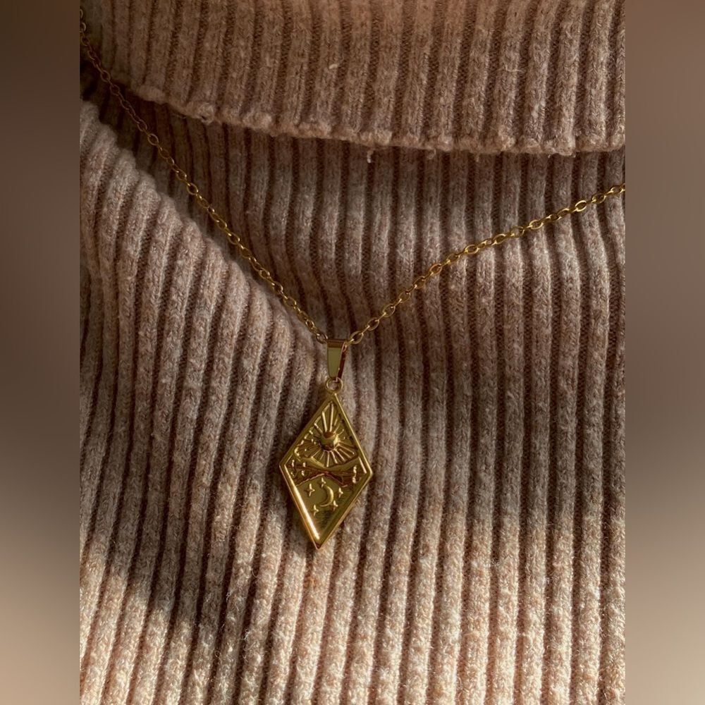 boho sun necklace A732 - Picture 2 of 7